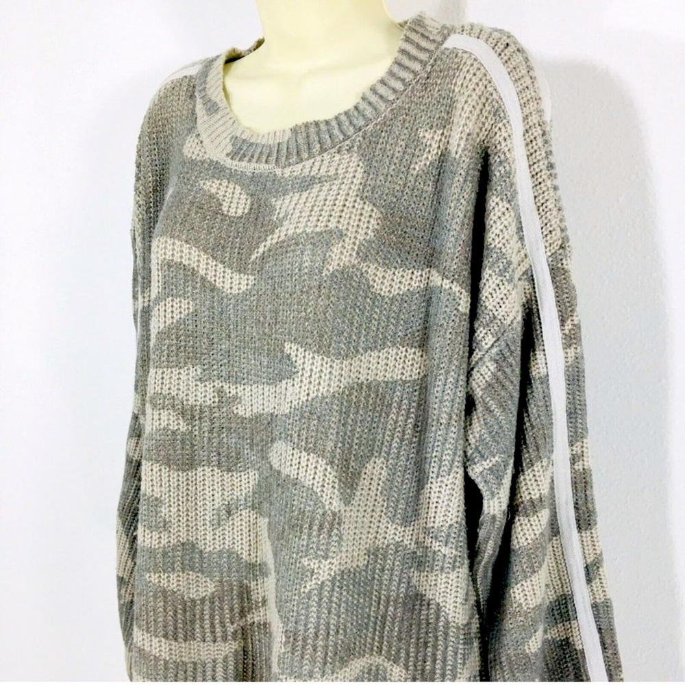 Vintage Havana Camo Sweater Size M Knit Pullover Relaxed Fit